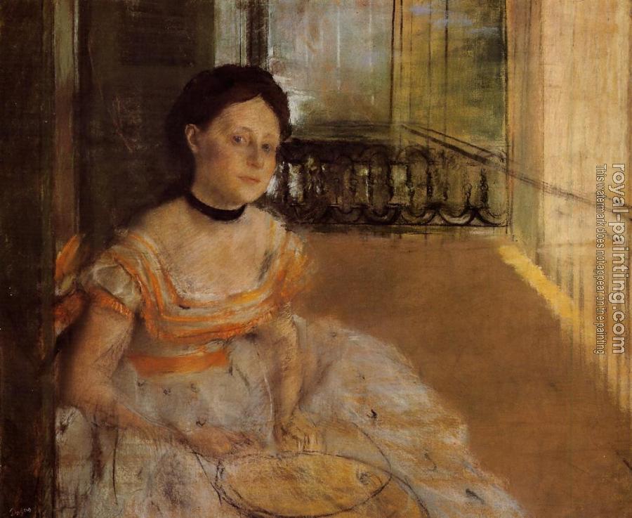 Edgar Degas : Woman Seated on a Balcony